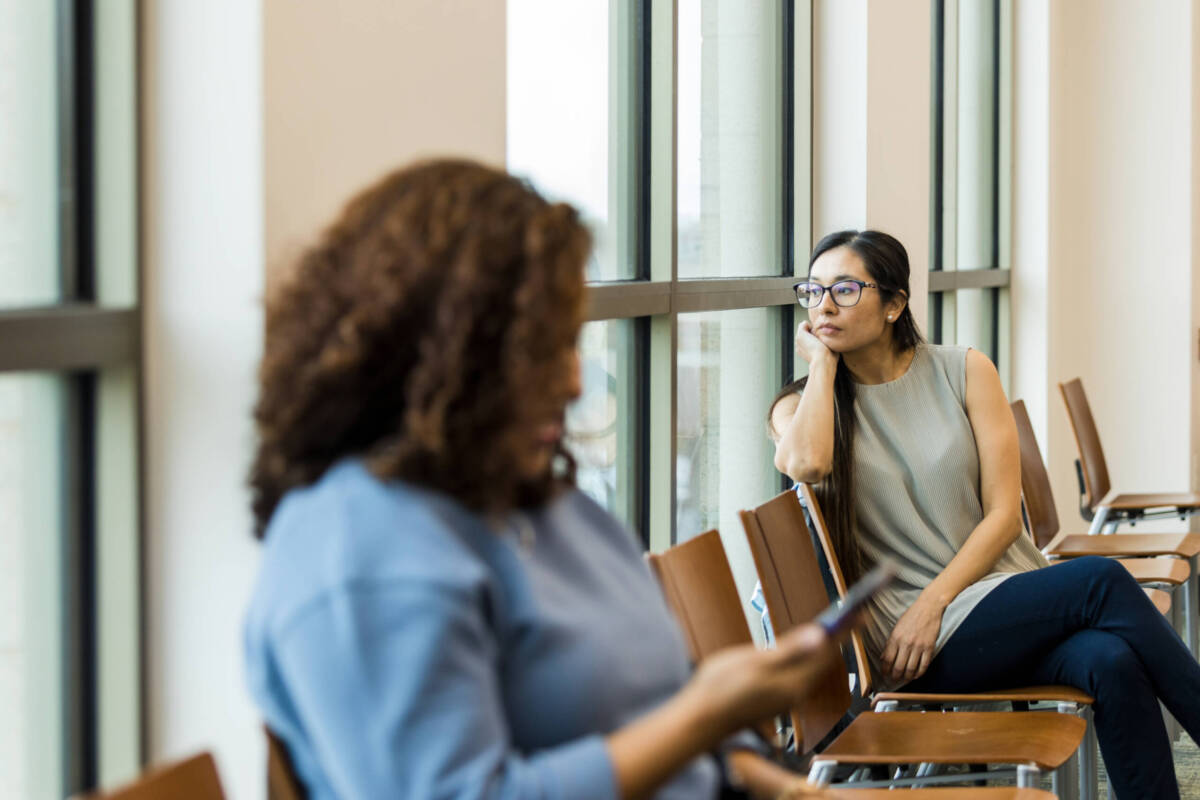 Woman waiting for doctor